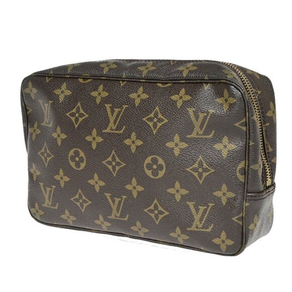 LOUIS VUITTON Trousse Toilette 23 Clutch Hand Bag Monogram Brown - Picture 1 of 16